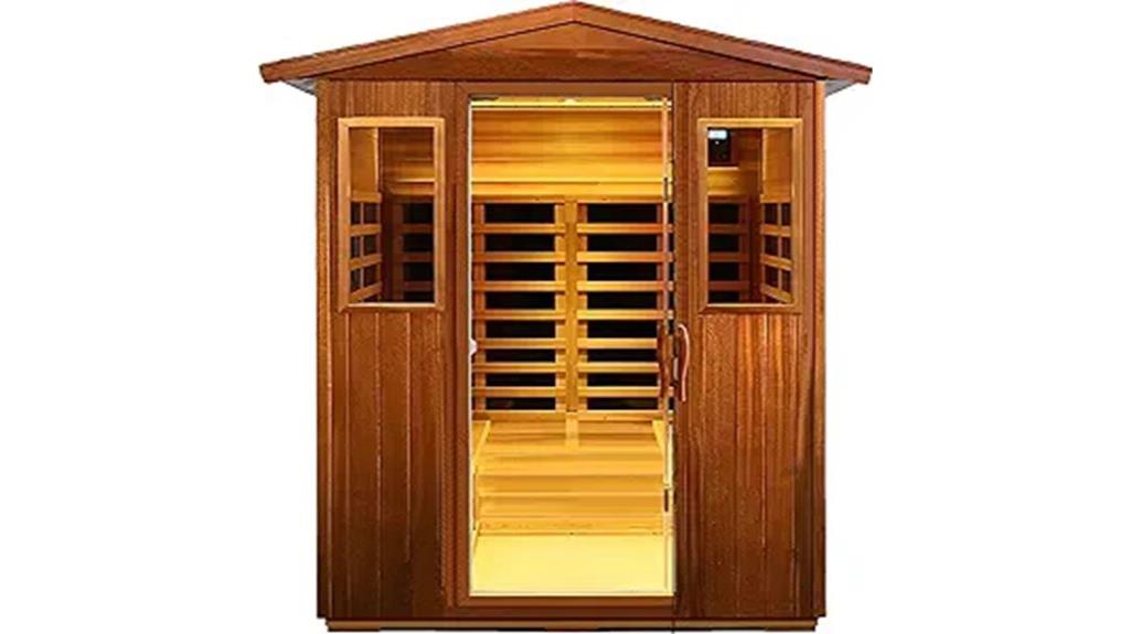 mahogany infrared sauna bluetooth