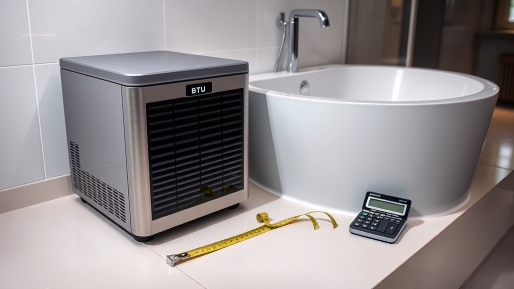 match btu and tub size
