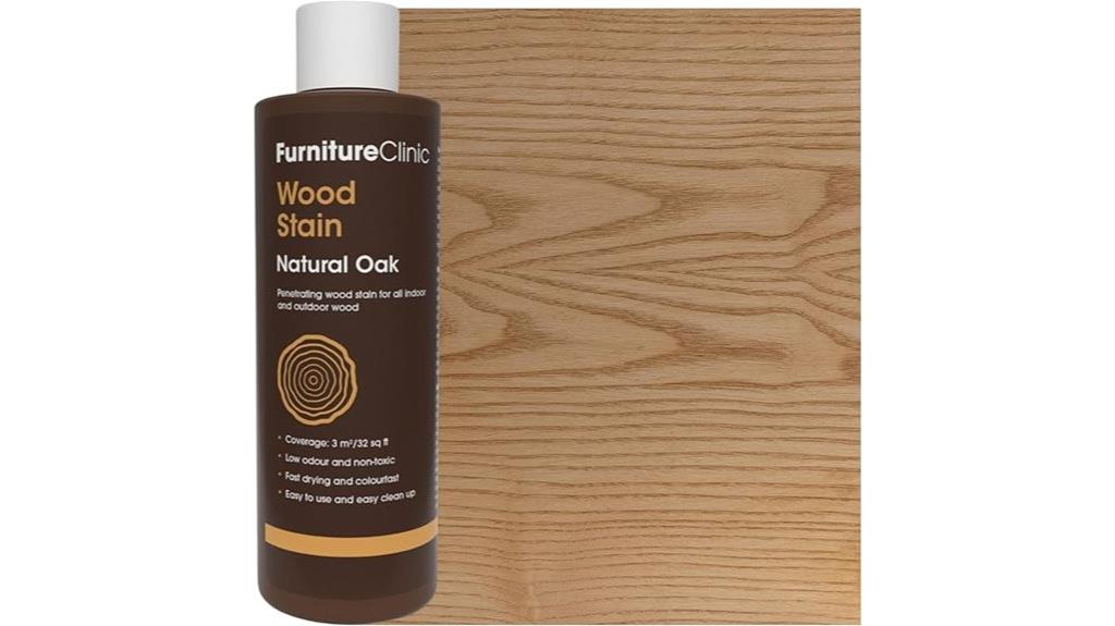 natural oak water based stain