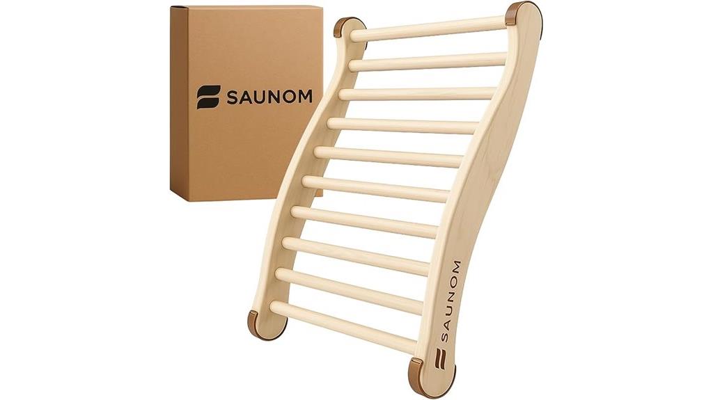 natural pine sauna backrest