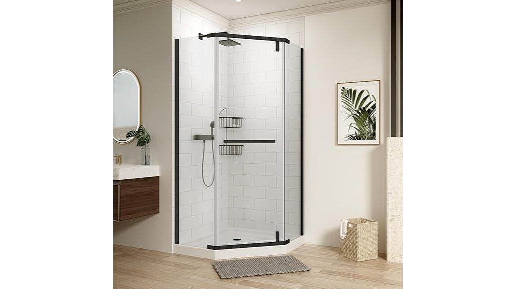 neo angle frameless shower door