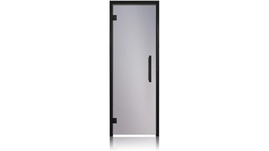 opaque glass sauna door