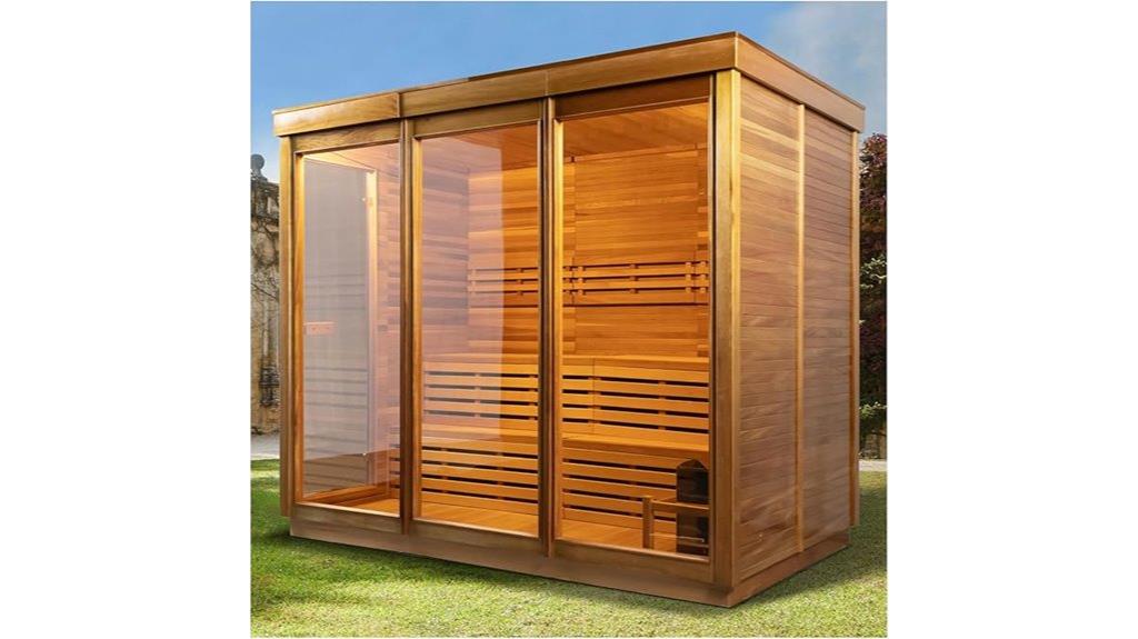 outdoor cedar sauna capacity