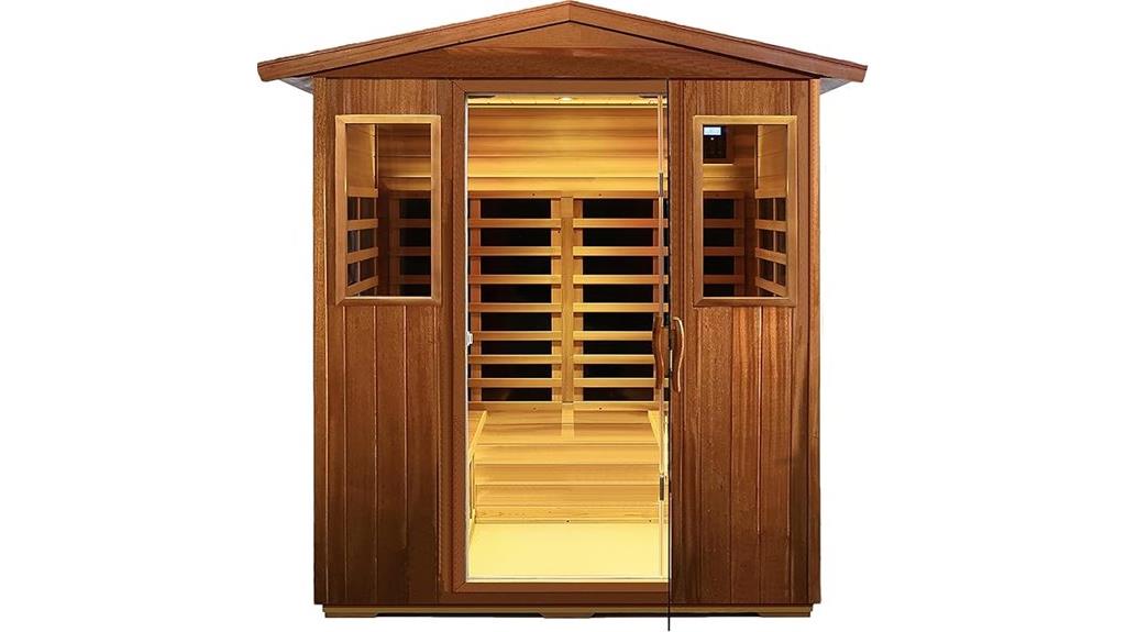 outdoor four person sauna