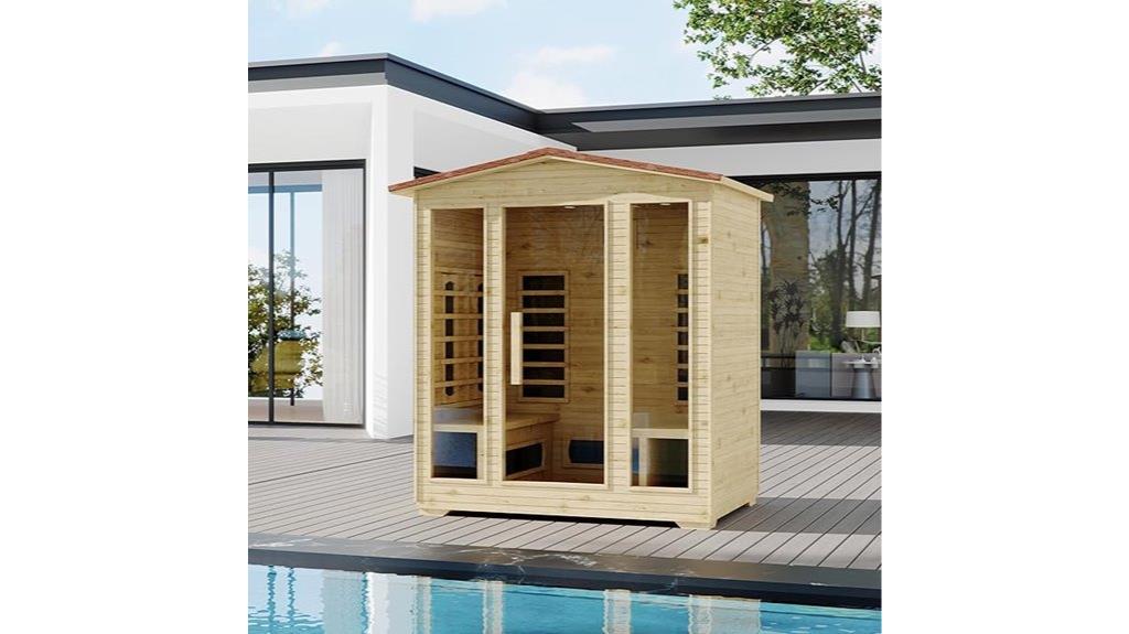 outdoor infrared sauna four