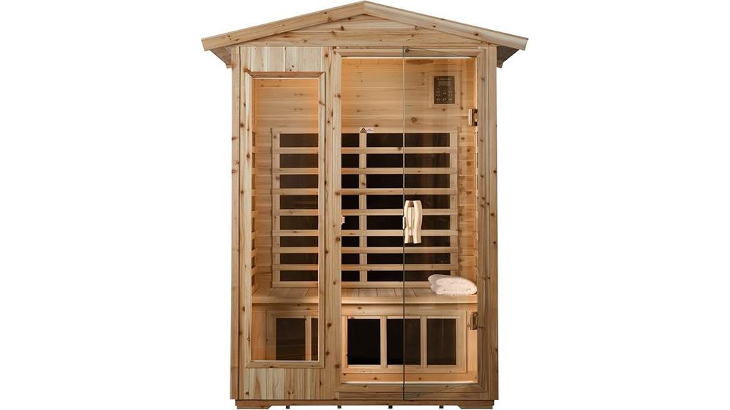 outdoor infrared sauna with bluetooth