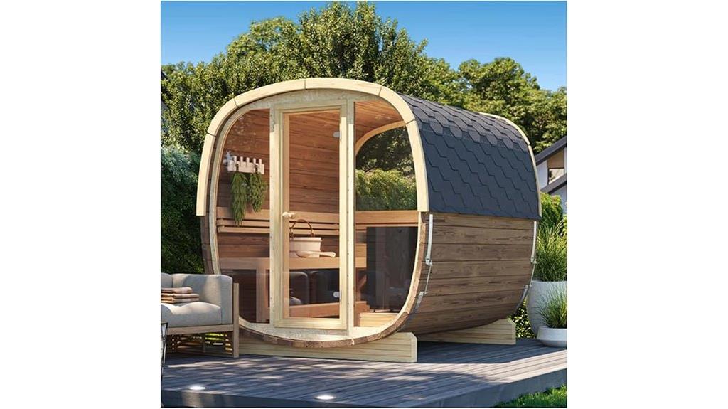outdoor steam sauna features