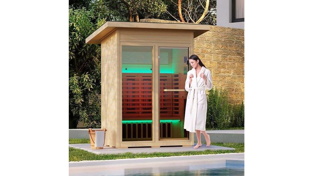 outdoor two person infrared sauna