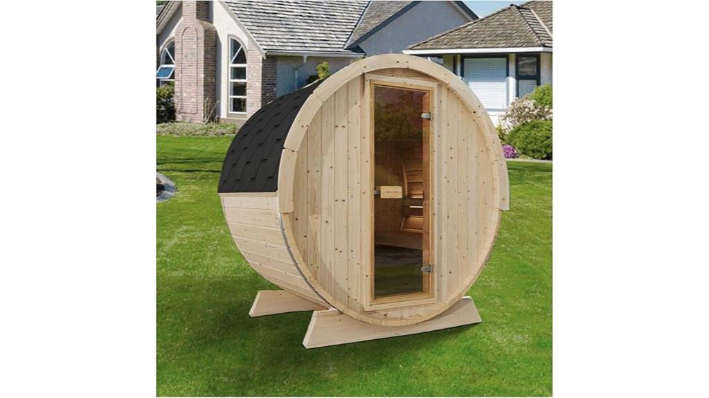 outdoor two person sauna