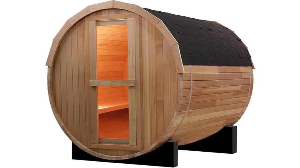 outdoor wood sauna room