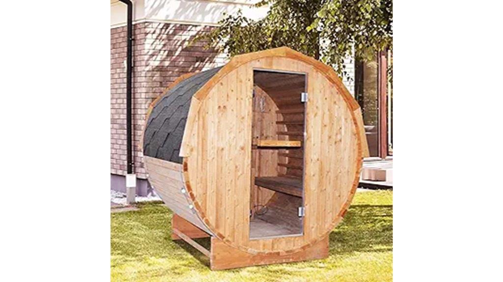 outdoor wooden sauna for 4 5