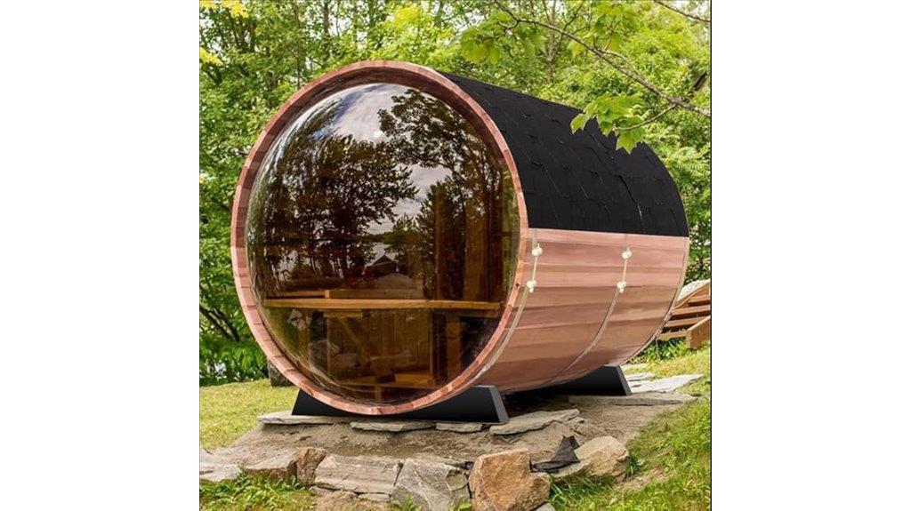 outdoor wooden sauna for multiple