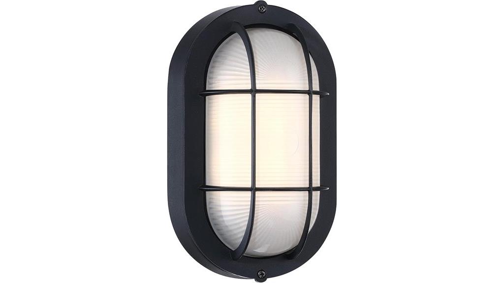 oval outdoor wall light