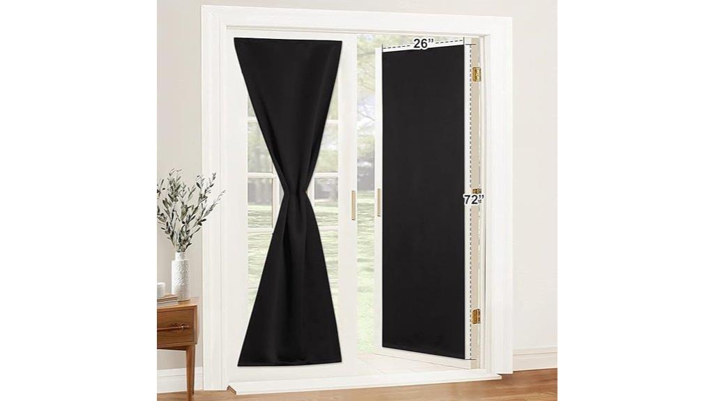 portable blackout door curtains