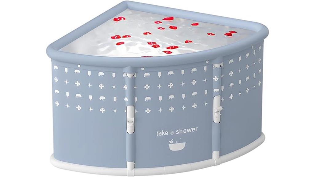portable collapsible shower tub