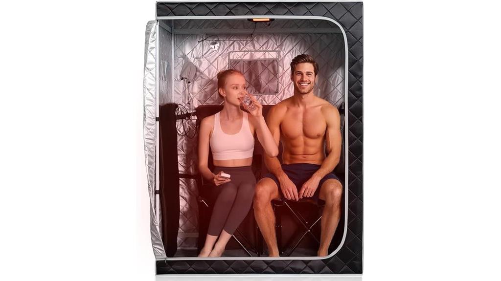 portable sauna with red light