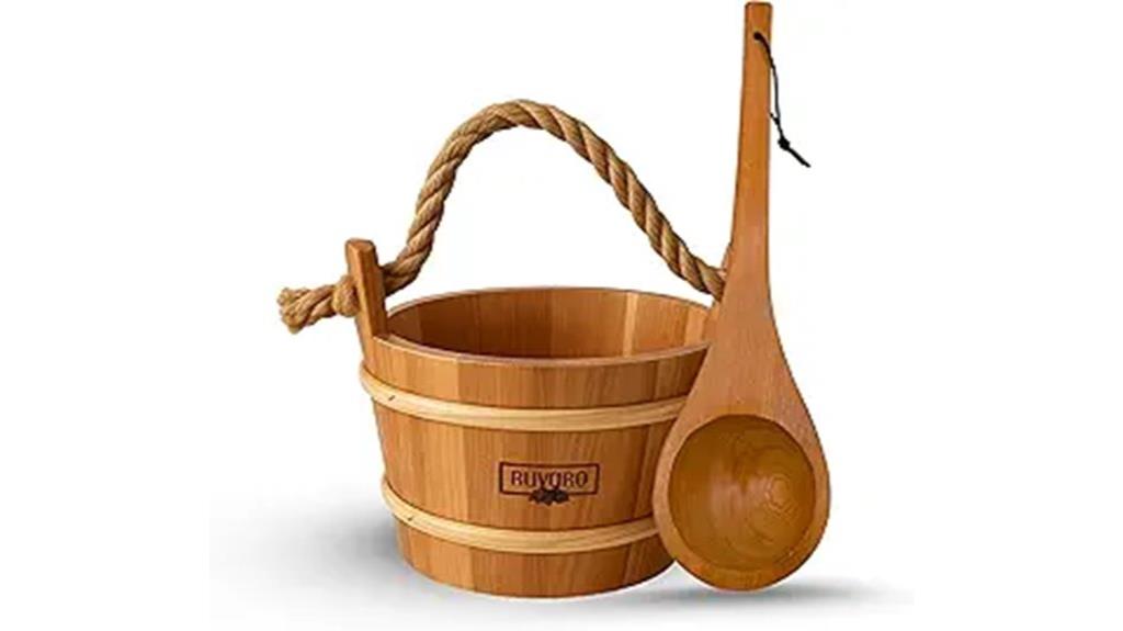 red cedar sauna set