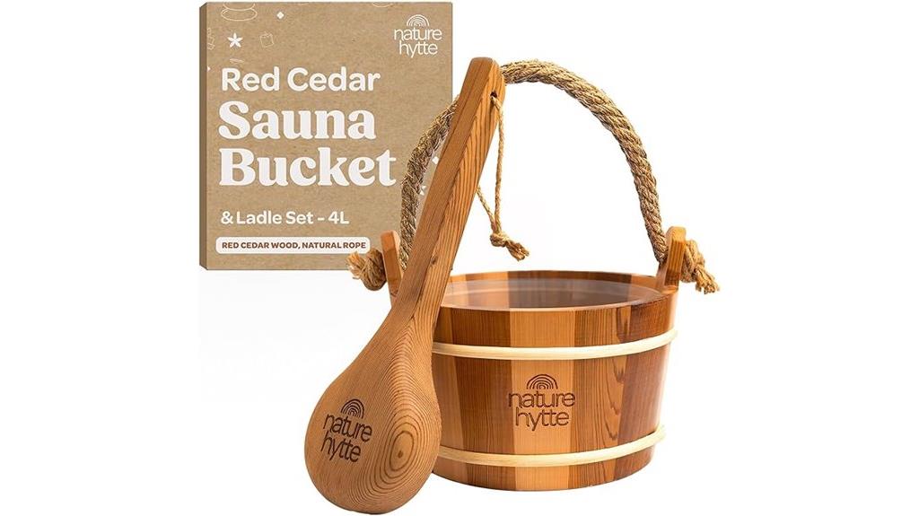 red cedar sauna set