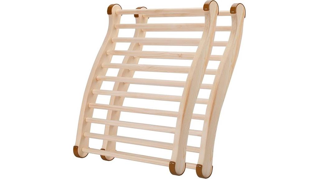 s shape sauna backrest