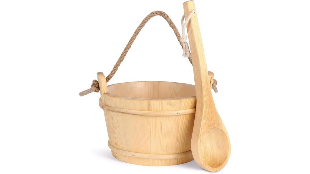 sauna bucket and ladle