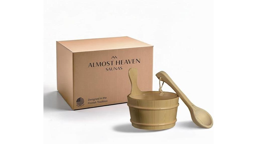 sauna bucket ladle set
