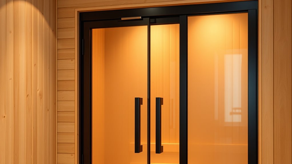 sauna door safety features
