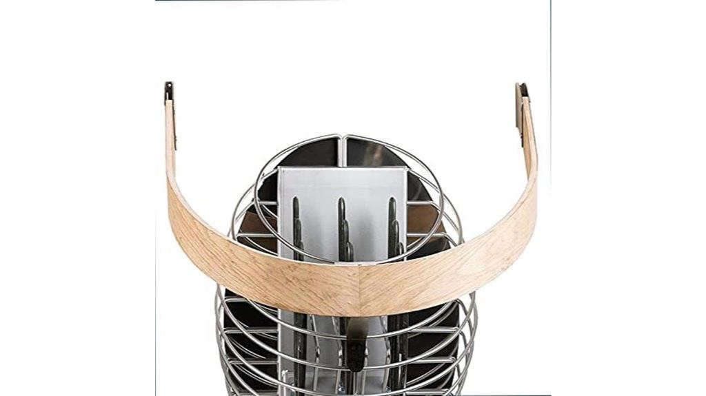 sauna heater safety rail