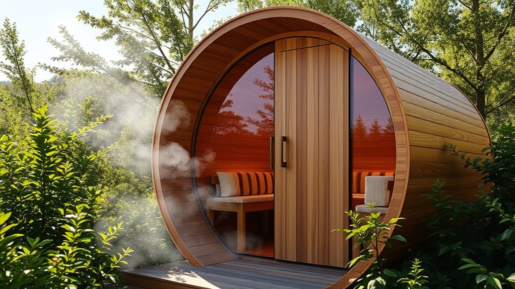 sauna size features durability