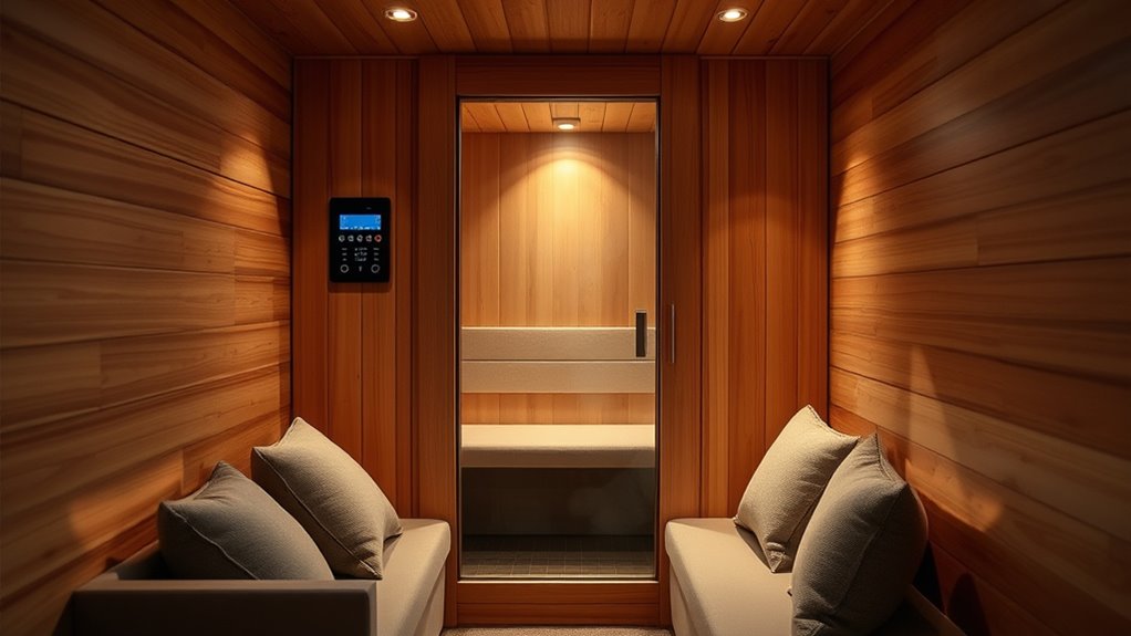 sauna size technology features