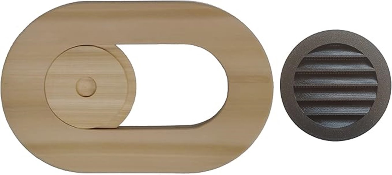 sauna vent with slide