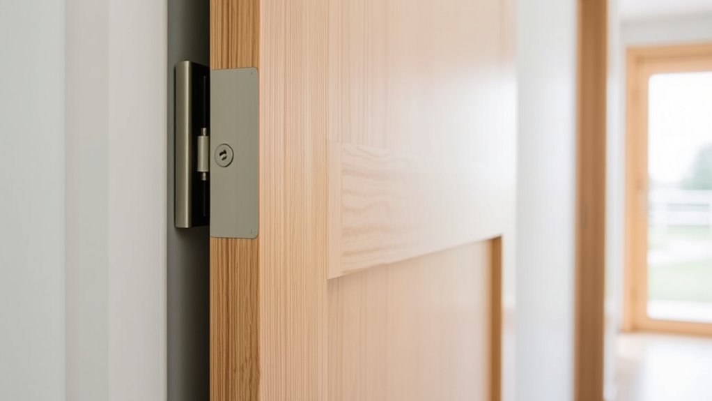secure hinges check alignment