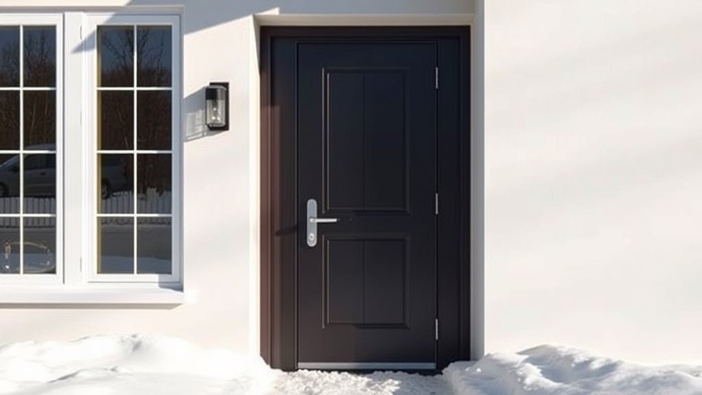 sheltered insulated exterior doors