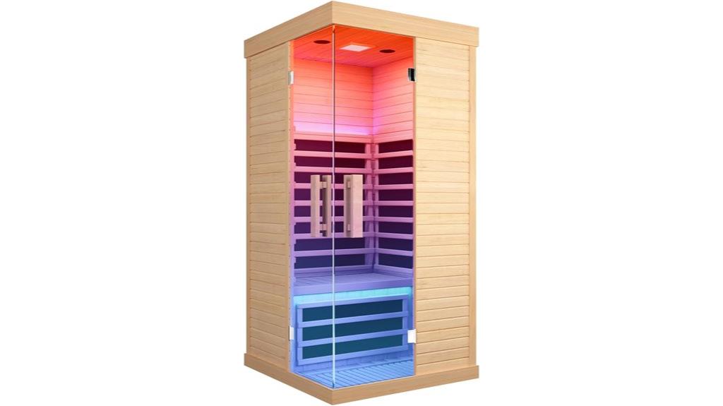 single person sauna features