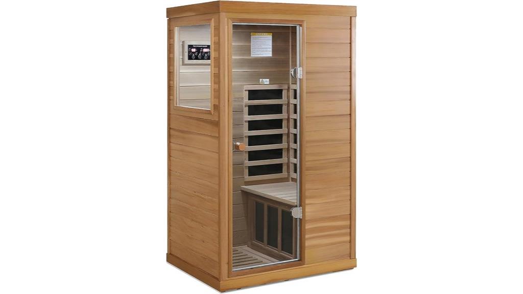 single person sauna features