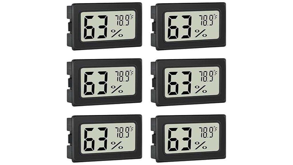 six indoor humidity thermometers