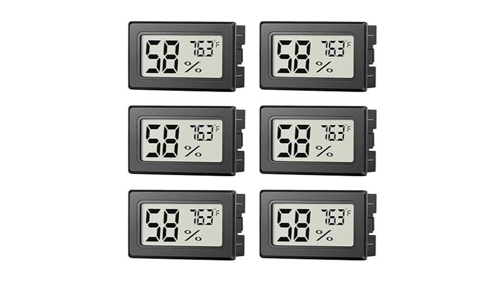 six pack mini humidity meters