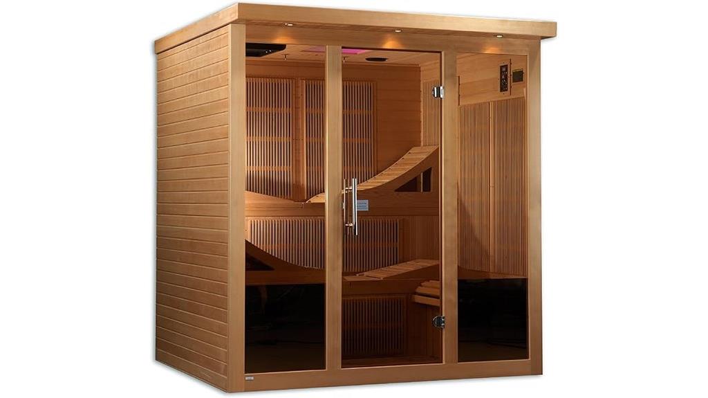 six person infrared sauna