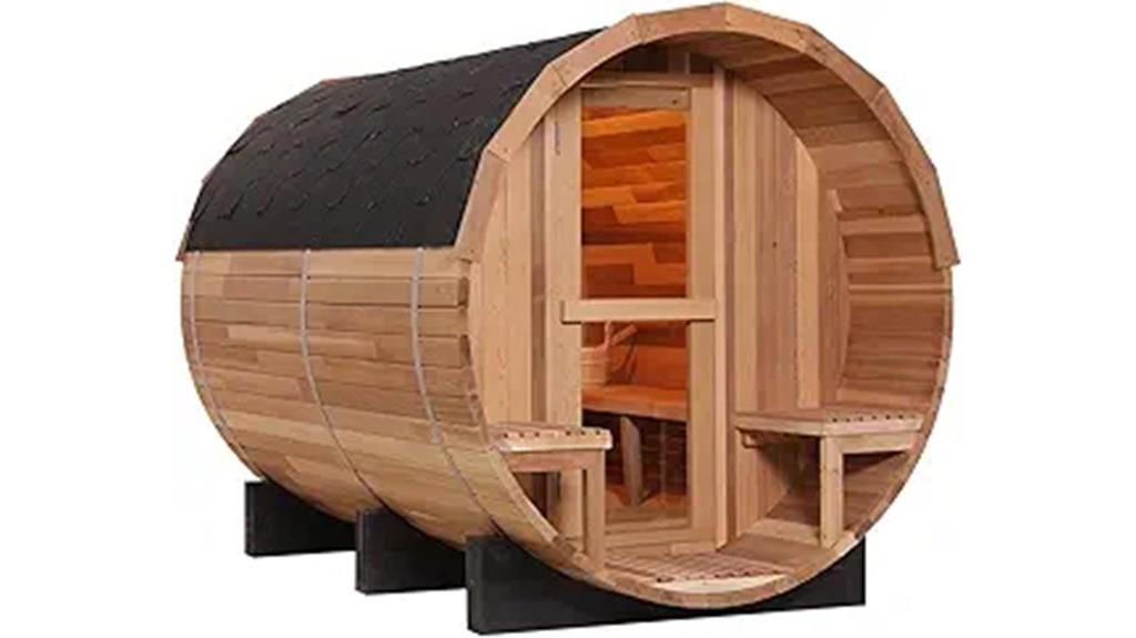 six person outdoor sauna