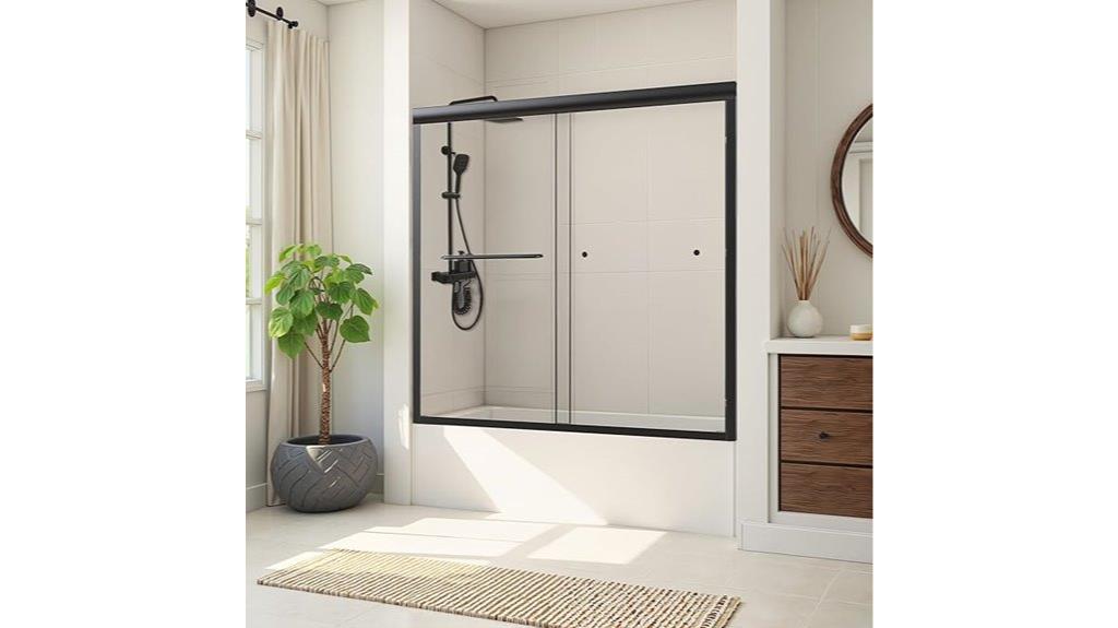sliding bathtub shower door