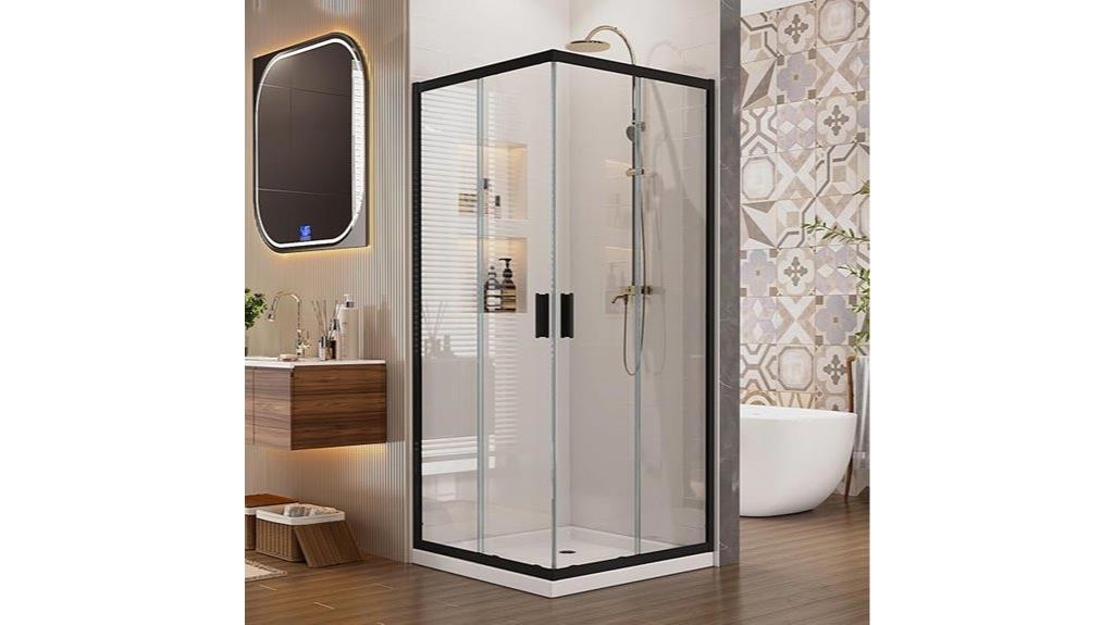 small square glass shower