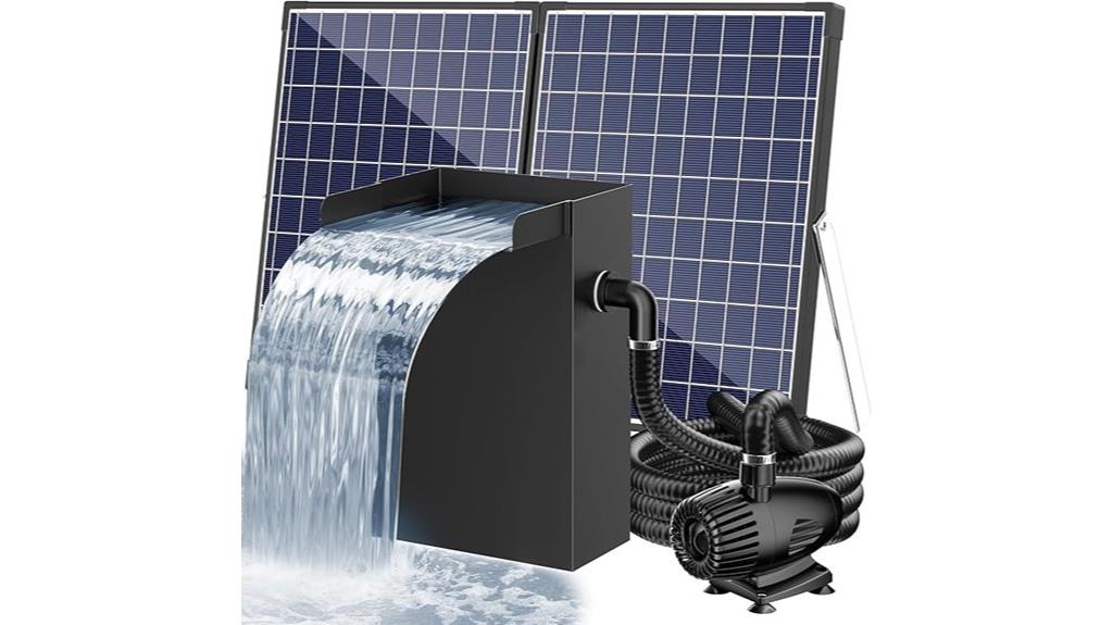 solar pond waterfall pump