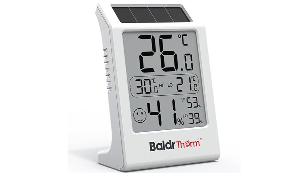 solar powered indoor hygrometer