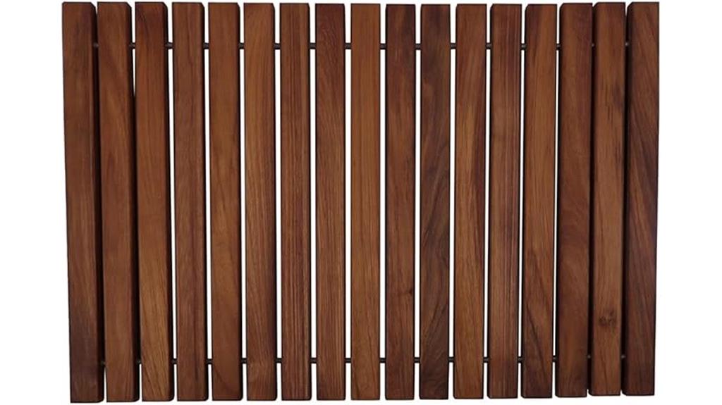 solid teak indoor outdoor mat