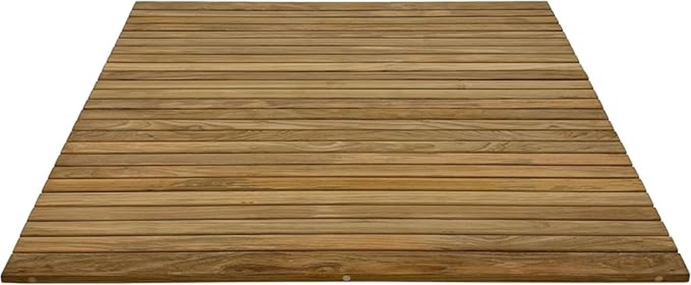 solid teak wood mat