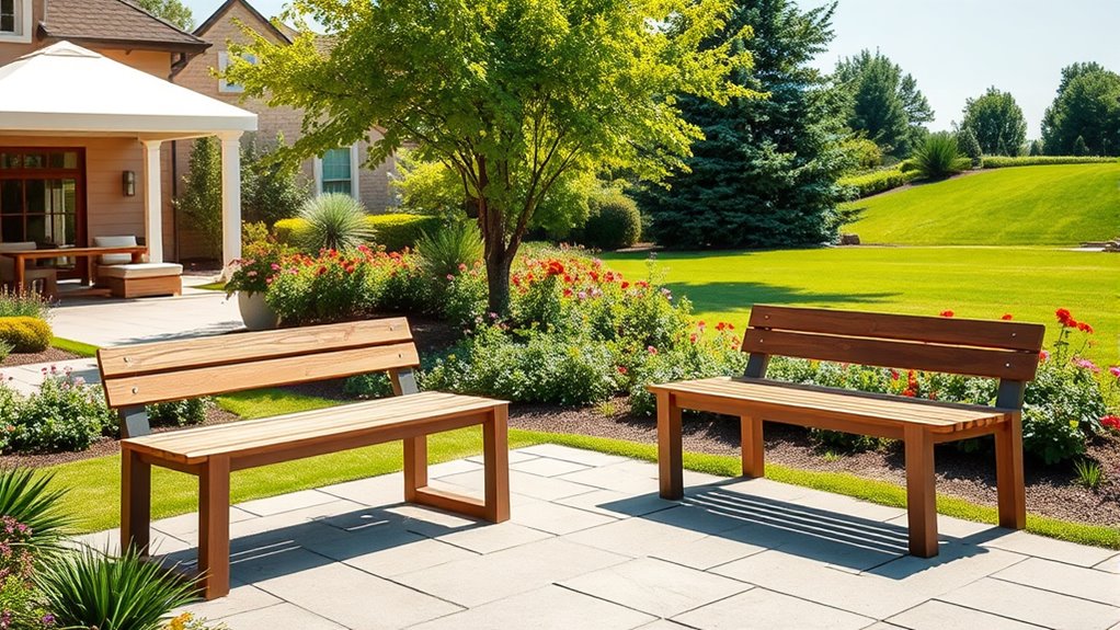 strategic aesthetic bench placement