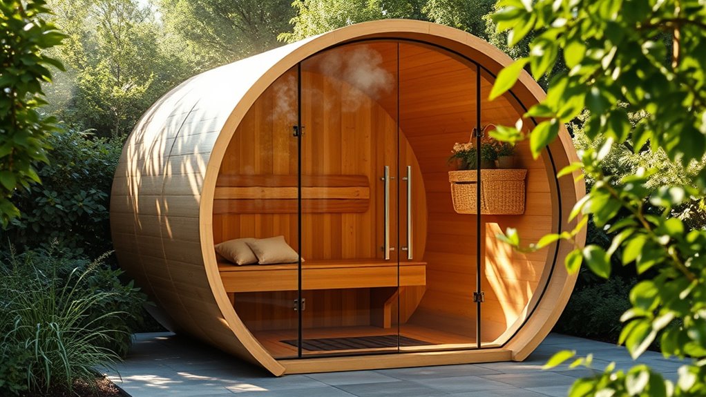 stylish glass sauna options