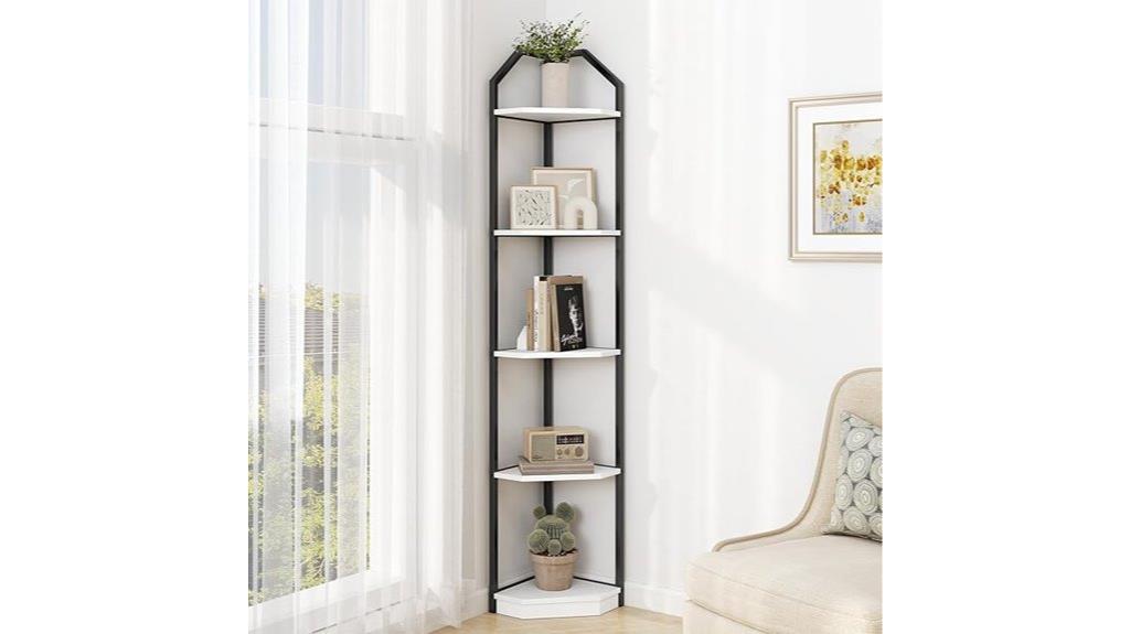 tall 5 tier corner shelf