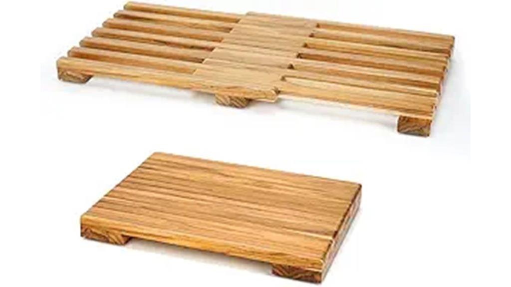 teak shower mat non slip