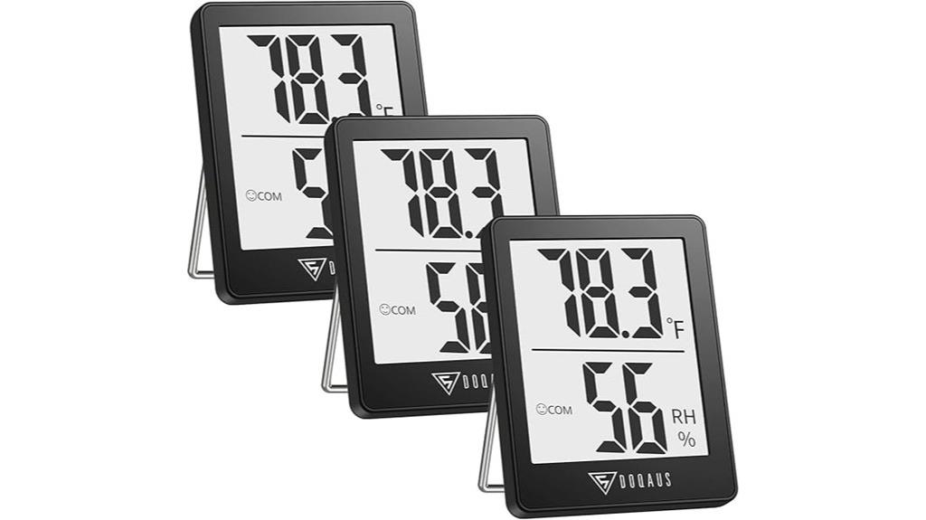 three pack digital hygrometers