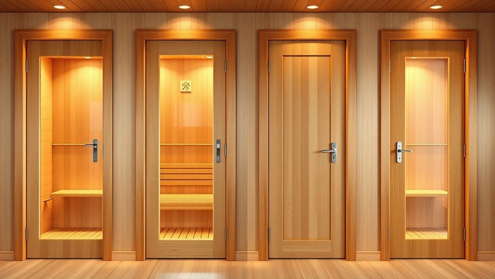 top 4 person sauna doors